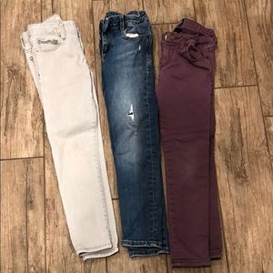 4 pair of girls GAP jeans